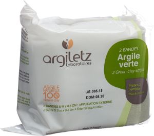 Argiletz argilla curativa verde bende istantanee 5mx8,5 cm 2 pezzi