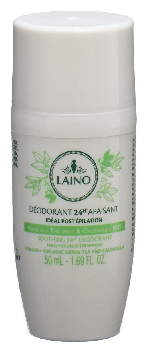 Laino Deo Roll on argile blanche kaolin aux extraits de thé vert & calendula BIO 50ml