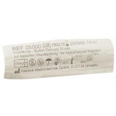Cannule a bottone interlock in plastica 0,8x70 mm sterili