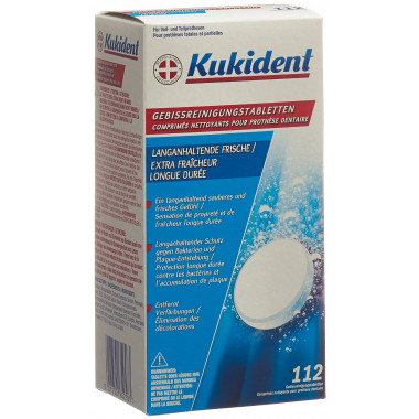 Kukident tabs per la pulizia Comp freschezza a lunga durata 112 pezzi