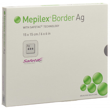 Medicazione in schiuma Mepilex Ag Border 15x15cm 5 pezzi
