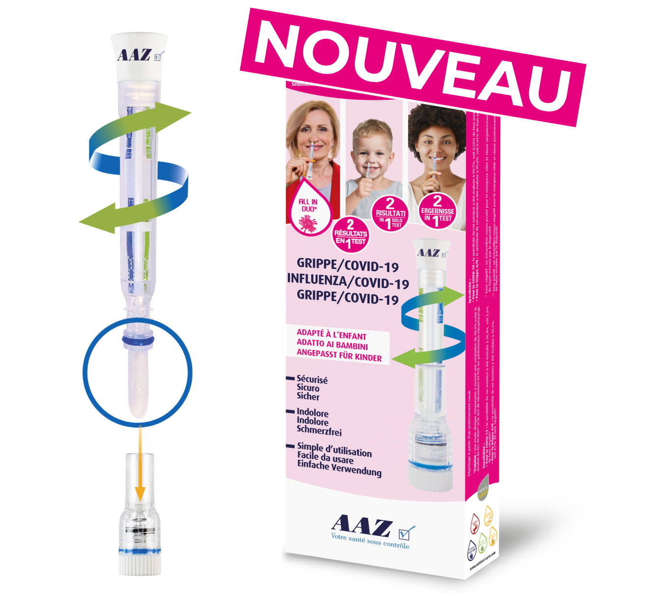 AAZ All In Duo Flu/Covid-19 - Autotest - Confezione singola