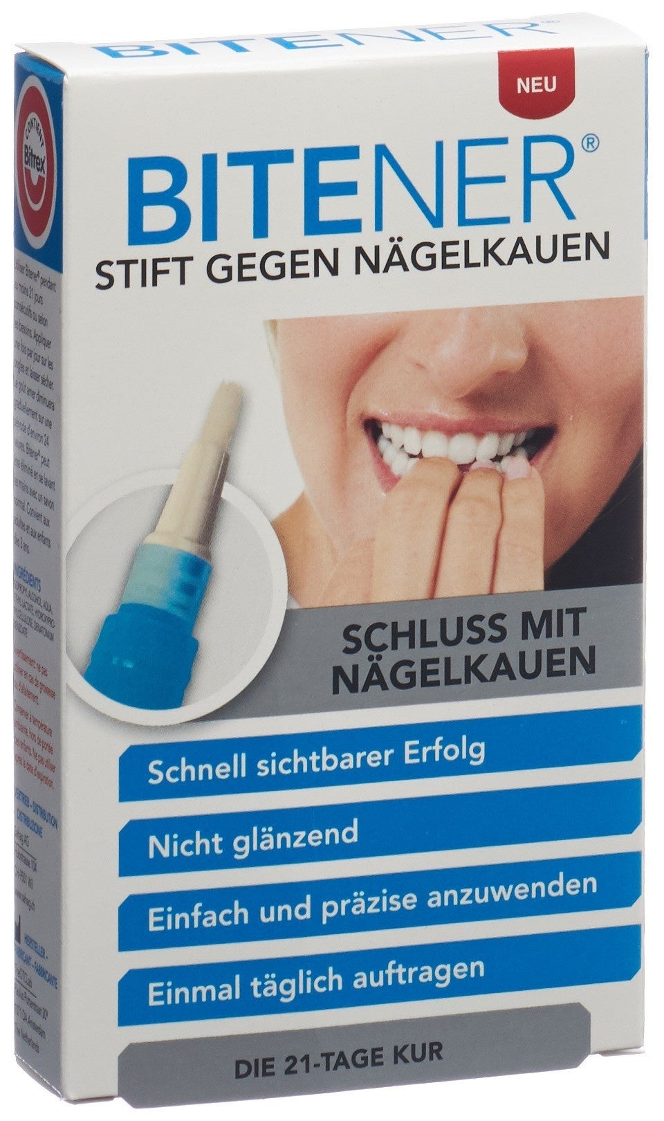 Penna BITENER contro il mangiarsi le unghie Cura di 21 giorni con Bitrex 3 ml