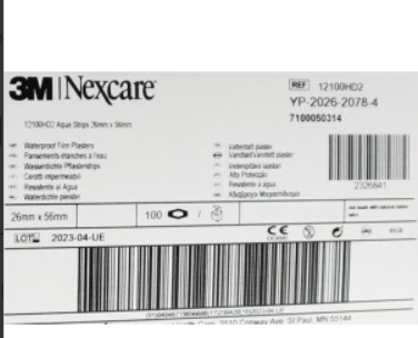 3M NEXCARE Aqua Clear wp Pfl 26x57mm Hôpi 100 pezzi