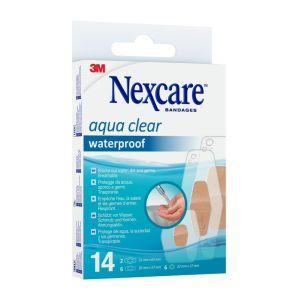 3M Nexcare Aqua Clear impermeabile 3 misure assortite 14 pezzi