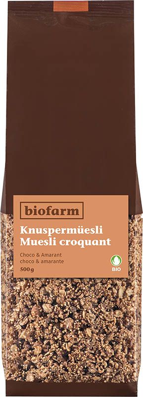 BIOFARM Muesli croccante all'amaranto Choco Knos 500g