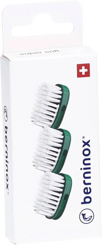 BERNINOX testine di ricambio verde atl super sFuss offent 3 pezzi