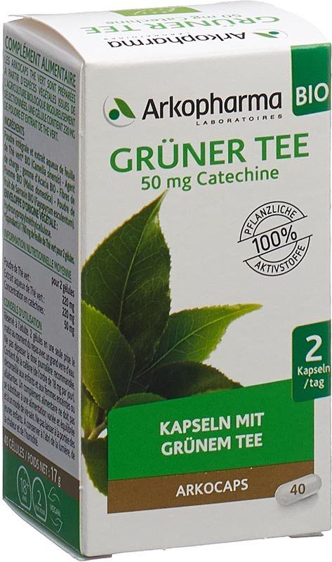 ARKOCAPS Capsule di tè verde biologico Ds 40 capsule