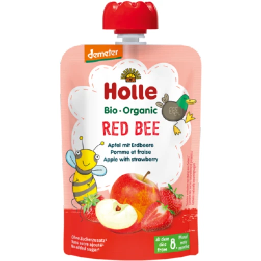 Holle Red Bee - Pouchy Mela Fragola 100g