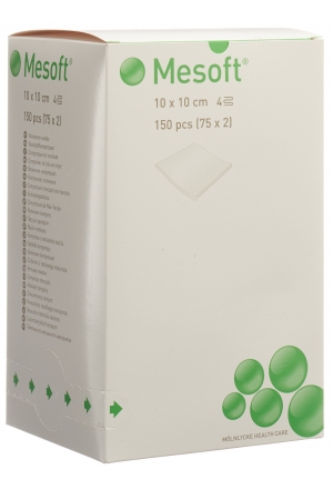 Mesoft NW compresse in tessuto non tessuto 10x10cm sterili 75 Btl 2 pezzi