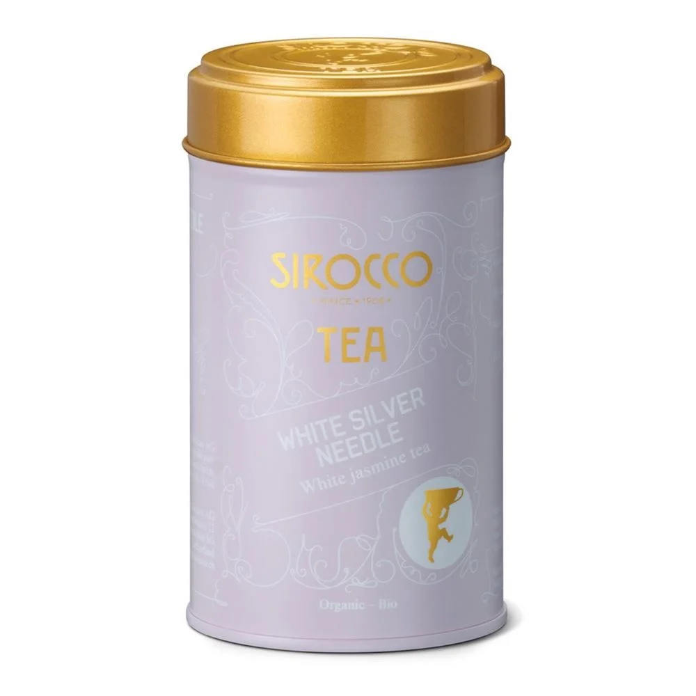 Porta tè Sirocco Ago medio bianco argento 55g