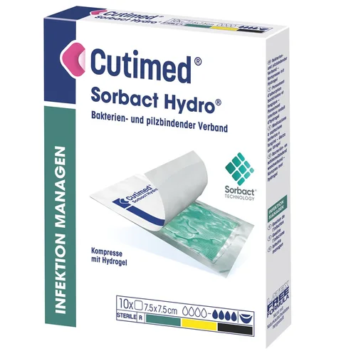 Cutimed Sorbact Hydro 7,5 x 7,5 cm 10 pezzi