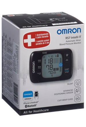 Misuratore di pressione da polso RS7 Intelli IT di Omron con App OMRON Connect