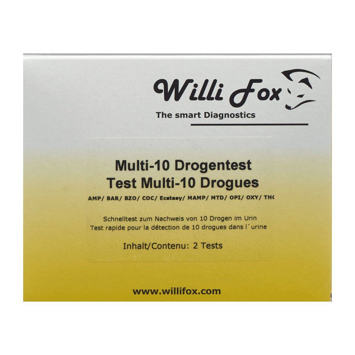 Willi Fox Drug Test Multi 10 Droga Urina 2 pezzi