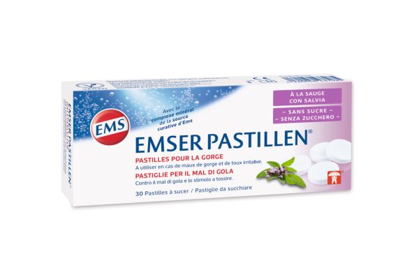 Pastiglie Emser senza zucchero con salvia 30 pezzi