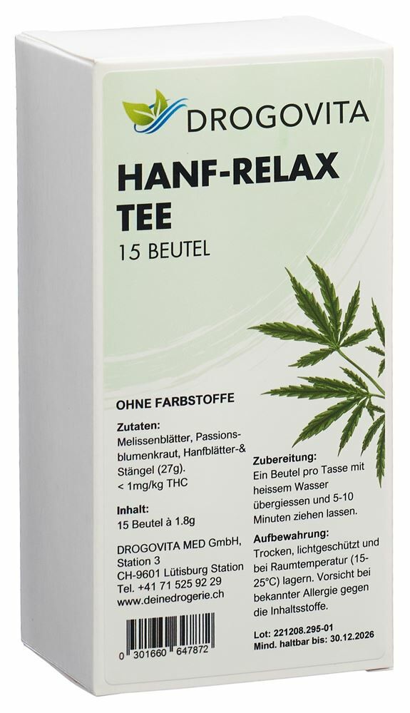 DROGOVITA Tè Canapa-Relax Btl 15 pezzi