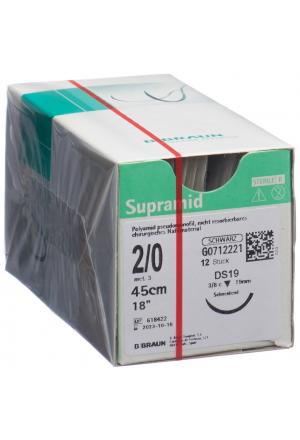 Supramid 45cm DS 19 2-0 nero 12 pezzi