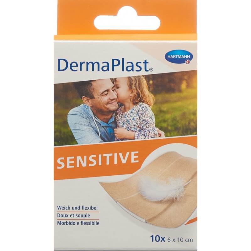 Dermaplast Sensitive Schnellverband 6x10cm hautfarbig 10 Stück
