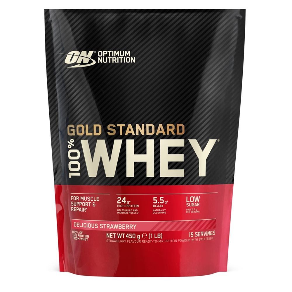 OPTIMUM 100% Siero di latte Gold Standard Fragola Btl 450g