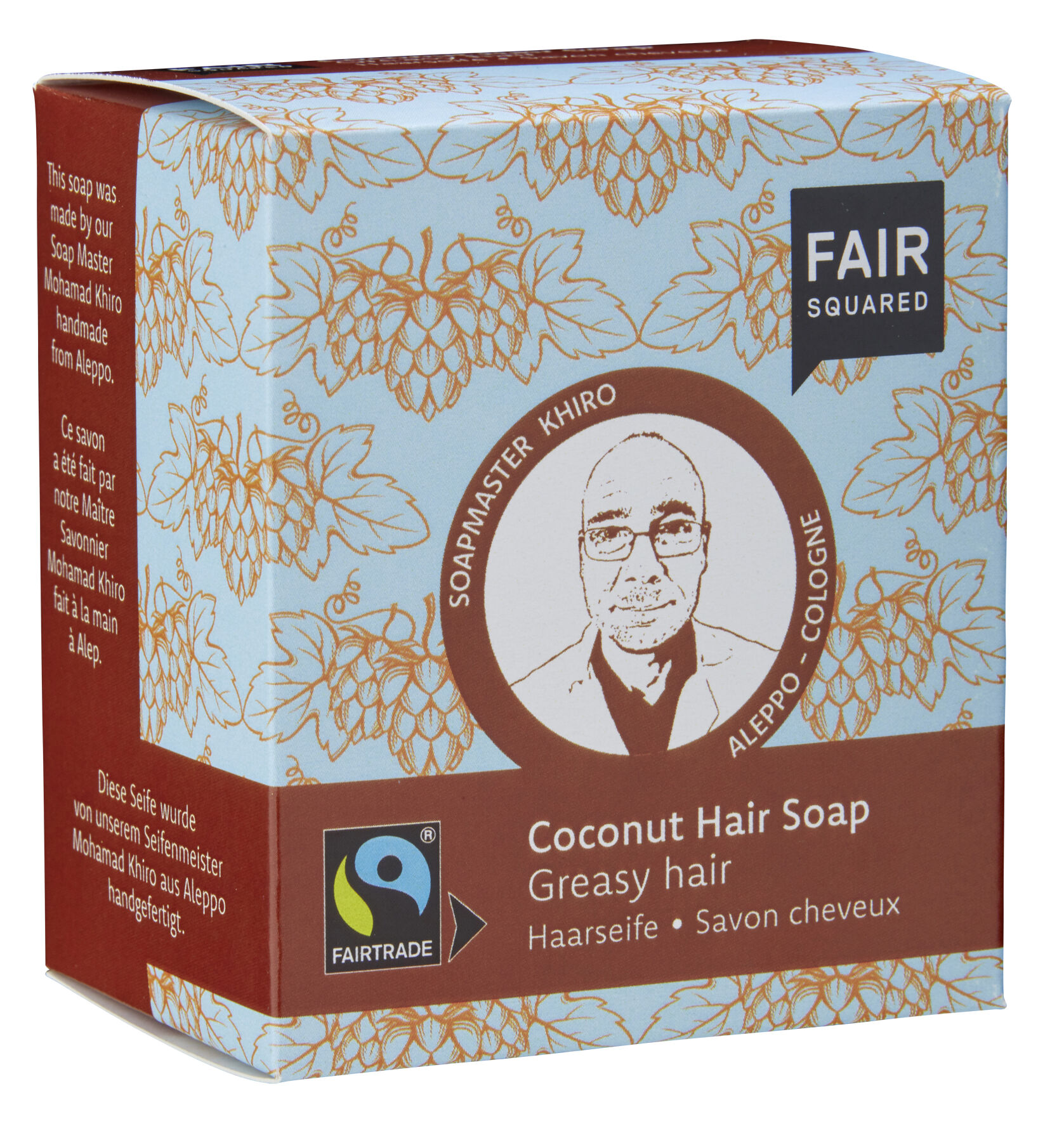 FAIR SQUARED Sapone per capelli al cacao per capelli grassi 2 x 80g