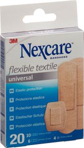 3M Nexcare Cerotti tessili flessibili universali 3 misure assortite 20 pezzi