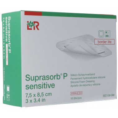 Suprasorb P sensitive border lite 7,5x8,5 cm 10 pezzi