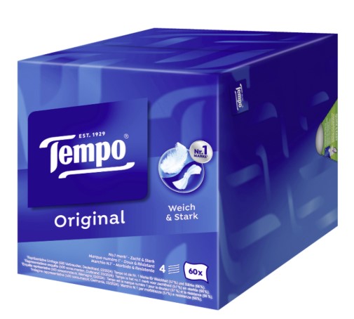 Fazzoletti Tempo scatola cubo 60 pezzi