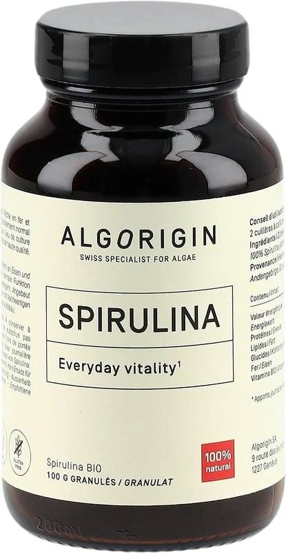 Algorigin Spirulina Gran Bio (n) Glasfl 100g