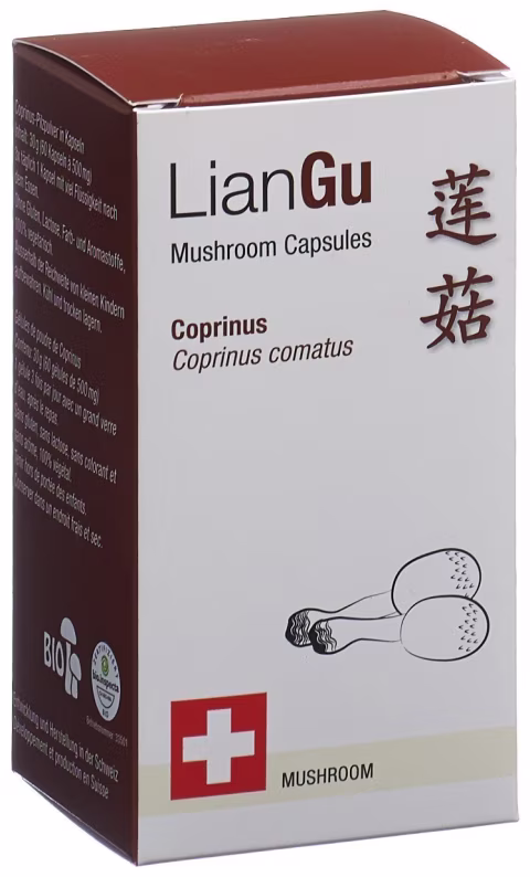 LianGu Coprinus Mushroom Kapseln Dose 60 Stück
