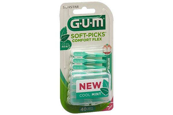 GUM Soft-Picks Comfort Flex Regular Menta fresca 40 pezzi