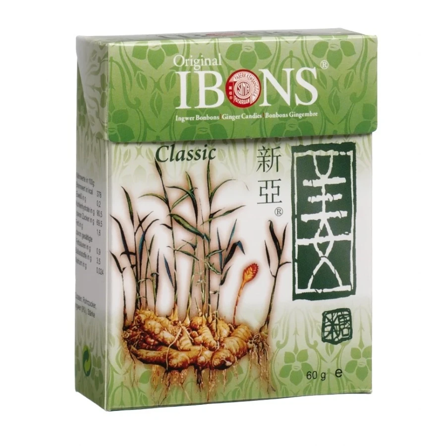 IBONS Caramelle allo zenzero scatola originale 60g