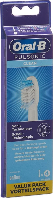 Oral-B (PI-APS) Spazzolino a clip Pulsonic Clean 4 pezzi