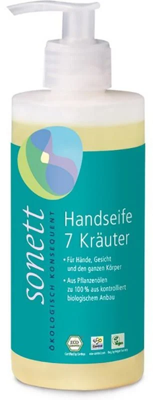 Sonett Sapone per le mani 7 erbe Dispenser a pompa 300ml