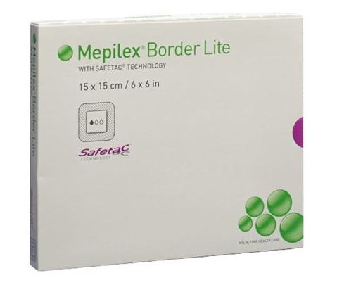 Medicazione in schiuma di silicone Mepilex Border Lite 15x15cm 5 pezzi