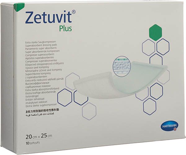 Zetuvit Plus benda assorbente 20x25cm 10 pezzi