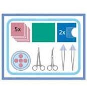 MEISER MEDICAL Set di disinfezione Gamba sterile 40 pezzi