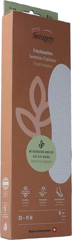 SWISSPERS suole fresche M 41 bianco 8 paia