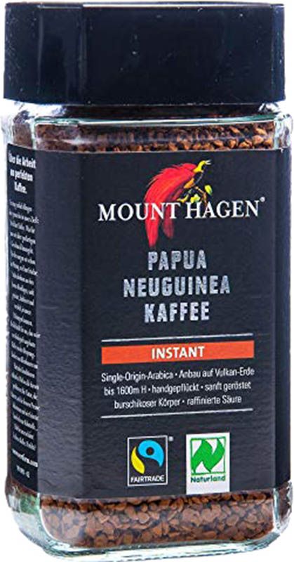 MOUNT HAGEN caffè istantaneo biologico Fairtrade 100g