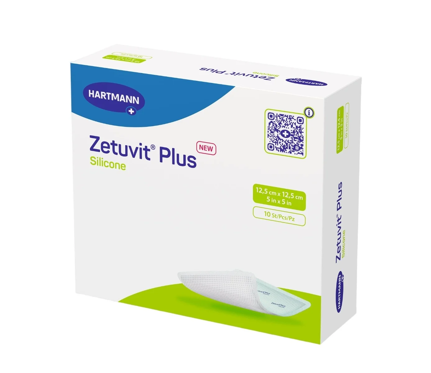 Zetuvit Plus Silicone 12,5x12,5 cm 10 pezzi