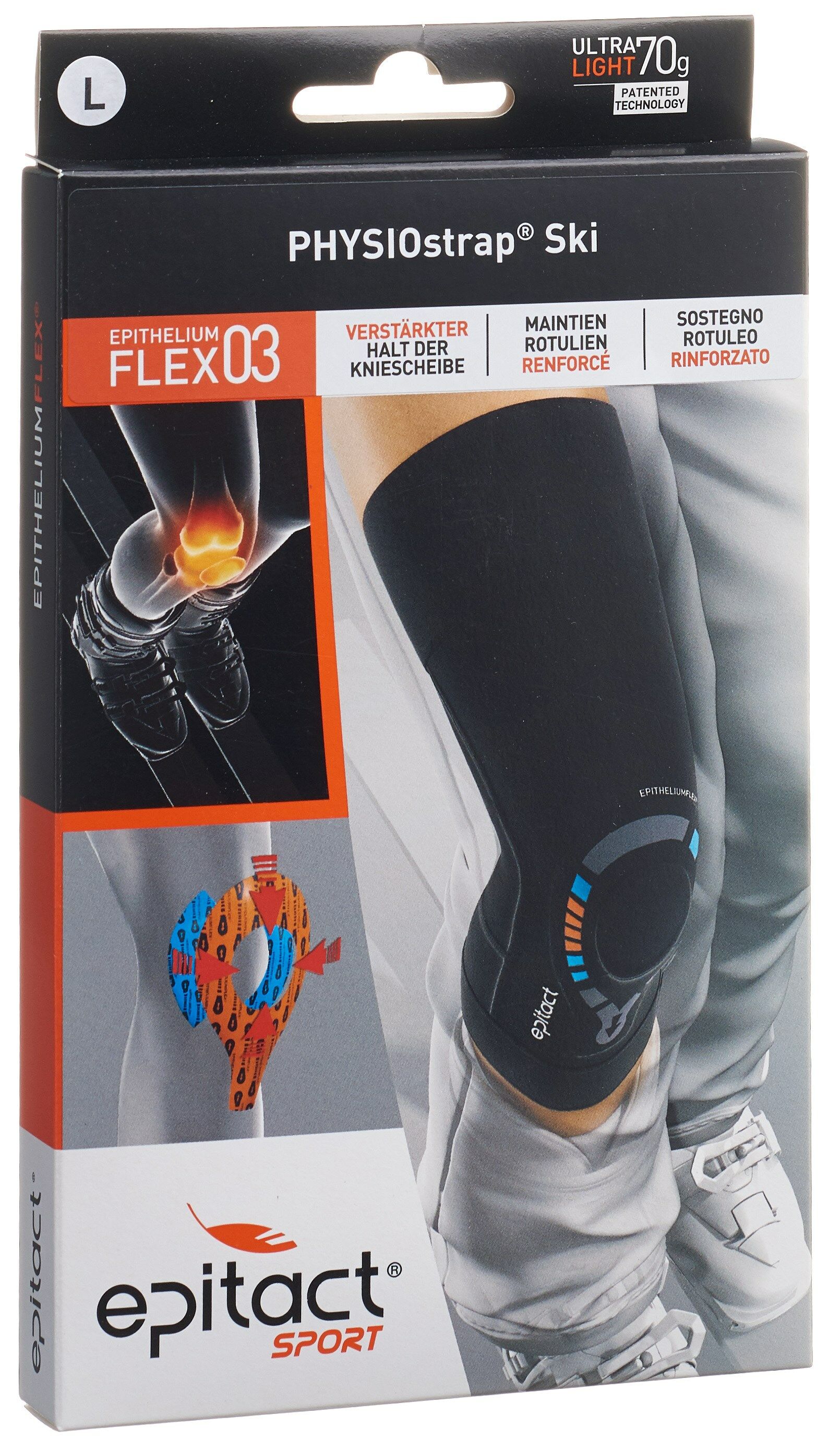 EPITACT® Sport Physiostrap supporto per ginocchio SKI XL 44-47cm