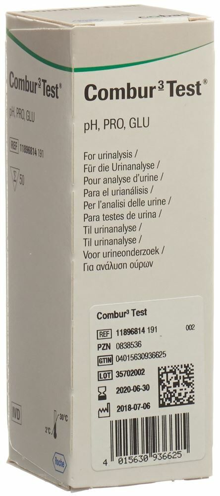 Combur 3 Strisce reattive 50 pezzi