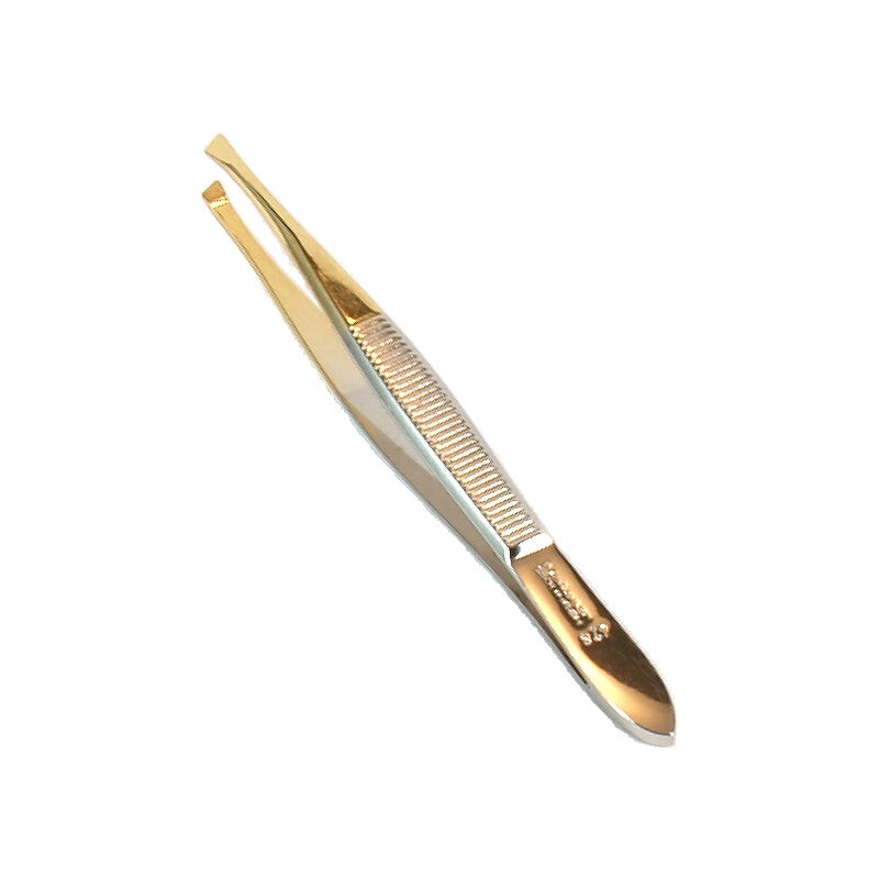 Pinzetta maltese angolata nichel/oro 8 cm No9