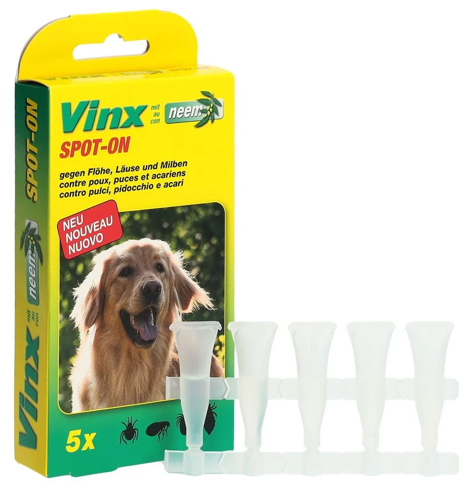 VINX Bio Spot On Gocce con Neem per cani 5 x 1ml
