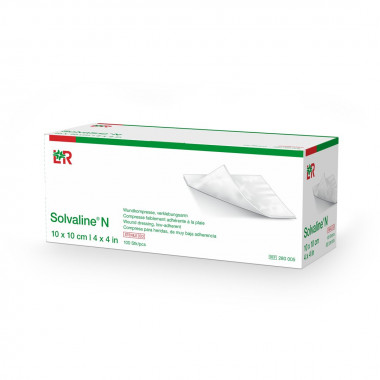Solvaline N medicazione per ferite 10x10cm 100 pezzi