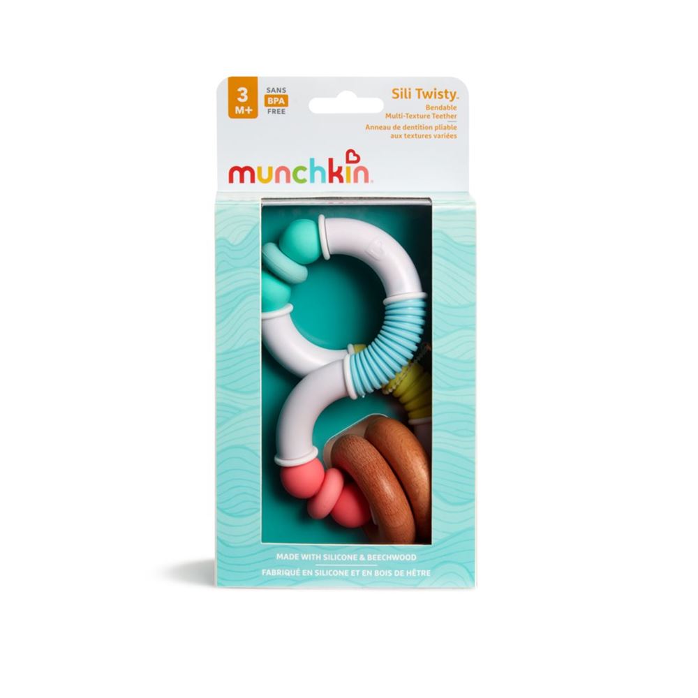 MUNCHKIN Sili Twisty Bite Ring Legno&Silicone 3M+