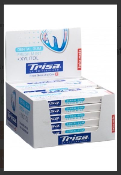 Trisa Dental Gum Fresh Mint Display 12 x 12 pezzi