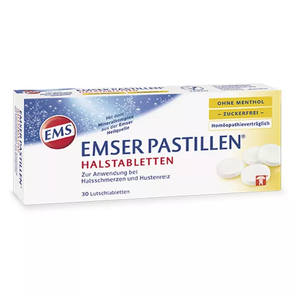 Pastiglie Emser senza zucchero senza mentolo 30 pezzi