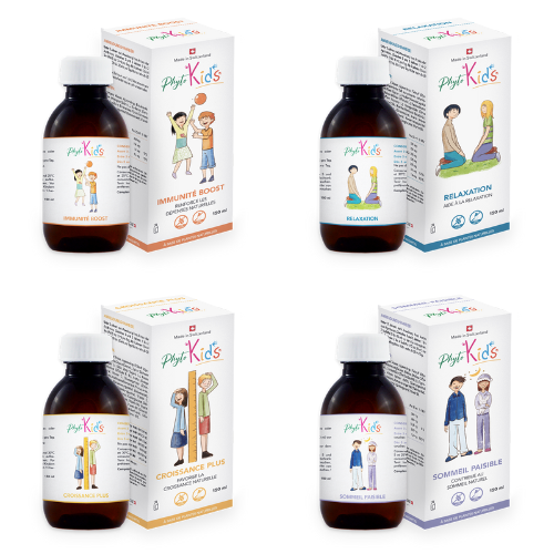 Pacchetto PhytoKids: Sciroppo Immunity Booster + Sciroppo Relax + Sciroppo Crescita Plus + Sciroppo Sonno Calmo