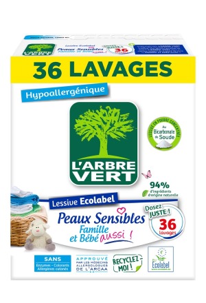 L'ARBRE VERT Eco detersivo Plv pelli sensibili 1,8 kg