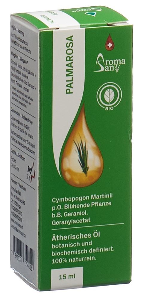 Aromasan Palmarosa etere/olio in confezione bio 15ml
